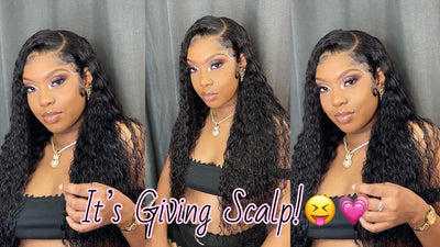 MsCici Hair Water Wave Film Lace Wig Install Ft @Heyitsbree