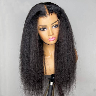 *New Film Lace Ready To Wear 13x6 Kinky Straight Undetectable Super Melt Lace Front Hair Wigs [SLW10]