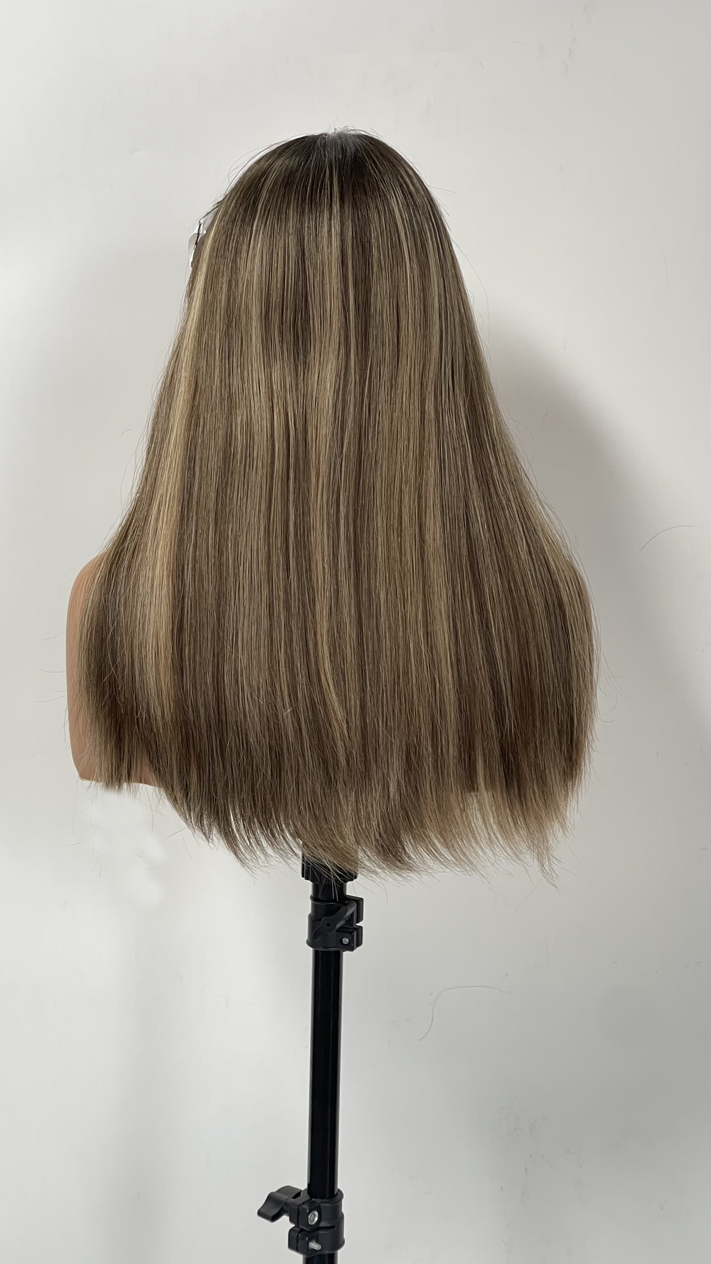 MSCiCi Premium Human Hair Wig - Natural Ash Blonde Long 