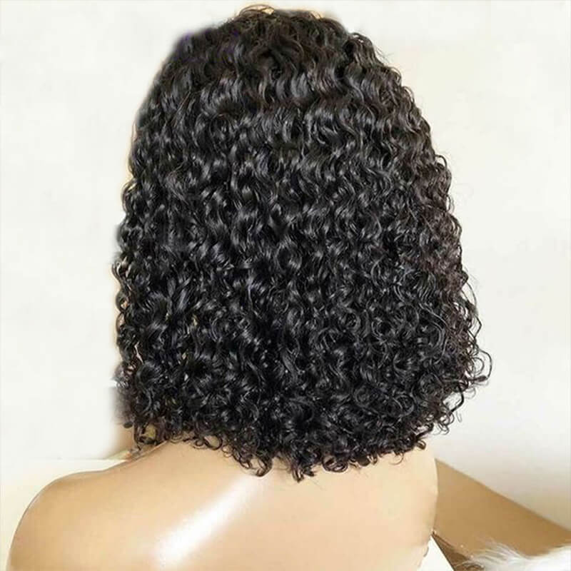 *New Film Lace Ready To Wear Water Wave Bob Wig 13x6 Pre Plucked Skin Melt Undetectable Lace Front Wig [BOB01]