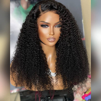 *New Film Lace Ready To Wear 13x6 Kinky Curly Layered Edge Super Melt Lace Front Wigs [SLW06]