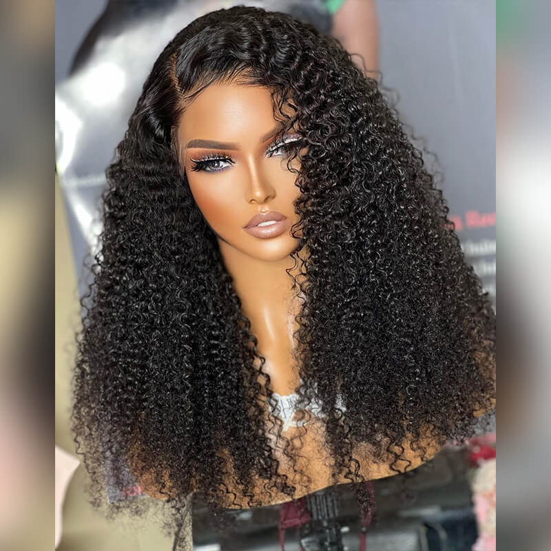 *New Film Lace Ready To Wear 13x6 Kinky Curly Layered Edge Super Melt Lace Front Wigs [SLW06]