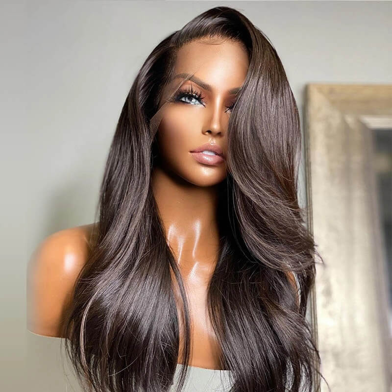 Straight Human Hair Wig Pre Plucked Wigs For Women 13x4 Lace Front Wig [LFW01]