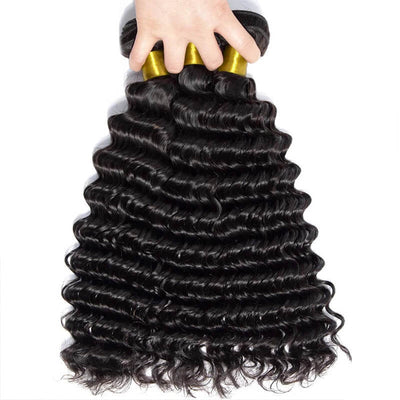 Hair Bundles Deep Wave Unprocessed Virgin Human Hair Extensions 3Pcs Lot