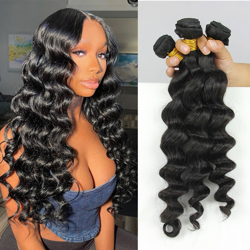 Hair Bundles Loose Wave Unprocessed Virgin Human Hair Weft 3Pcs Lot