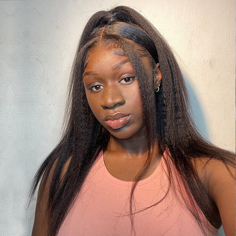 *New Film Lace Ready To Wear 13x6 Kinky Straight Undetectable Super Melt Lace Front Hair Wigs [SLW10]